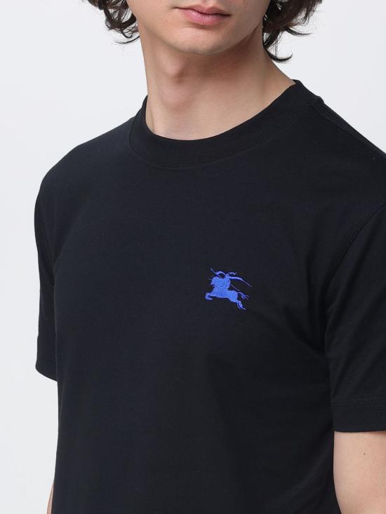 26SS 버버리 EKD 자수 코튼 티셔츠 8121702 Black - BURBERRY