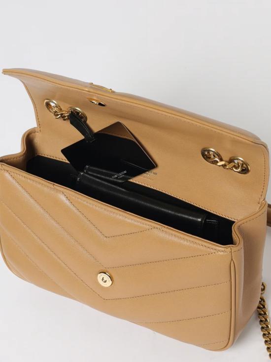 26SS 생로랑 루루 마틀라세 램스킨 스몰 숄더백 801437AAEAX 2357 Beige - SAINT LAURENT