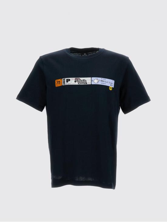 26SS 폴 스미스 지브라 패치 반팔 M2R011RVP5797 49 Blue - PAUL SMITH