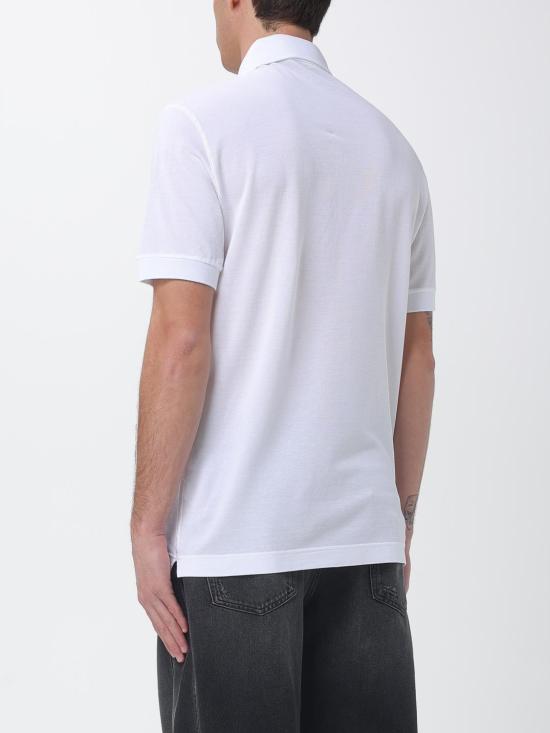 26SS 돌체앤가바나 브랜디드 태그 코튼 피케 폴로 셔츠 G8PL4TG7P1D W0800 White - DOLCE & GABBANA