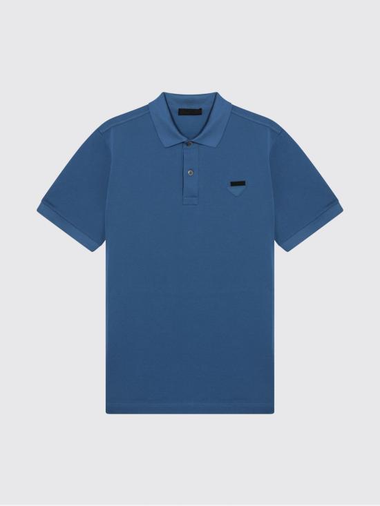 26SS 프라다 로고 모티프 폴로 셔츠 UJN4441867 F0076 Blue