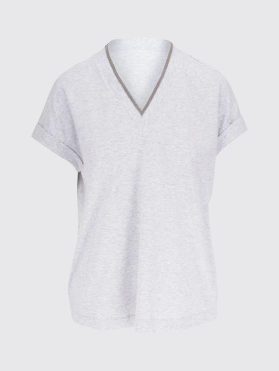 26SS 브루넬로 쿠치넬리 반팔 티셔츠 M0T18BD222 C8003 Smoke Grey - BRUNELLO CUCINELLI