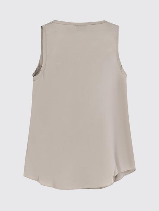 26SS 브루넬로 쿠치넬리 실크 탱크 탑 M0C59E0600 C9125 Pearl - BRUNELLO CUCINELLI