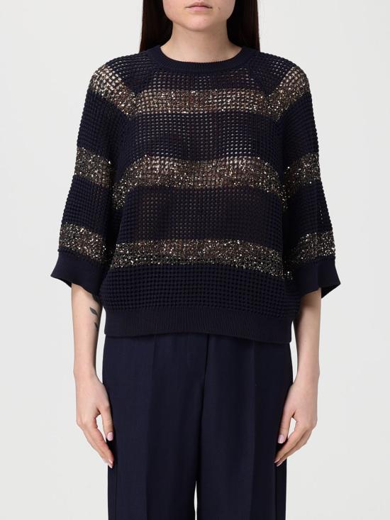 26SS 브루넬로 쿠치넬리 스웨터 M58772800 CLL19 Blue