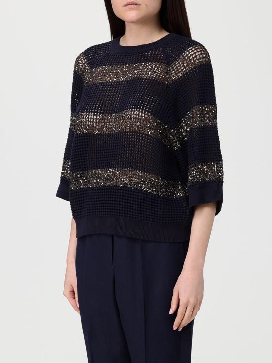 26SS 브루넬로 쿠치넬리 스웨터 M58772800 CLL19 Blue - BRUNELLO CUCINELLI