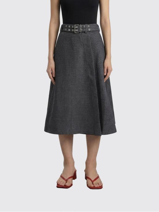 26SS 가니 미디 스커트 A1090068 252 Charcoal
