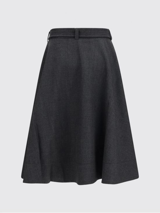 26SS 가니 미디 스커트 A1090068 252 Charcoal - GANNI