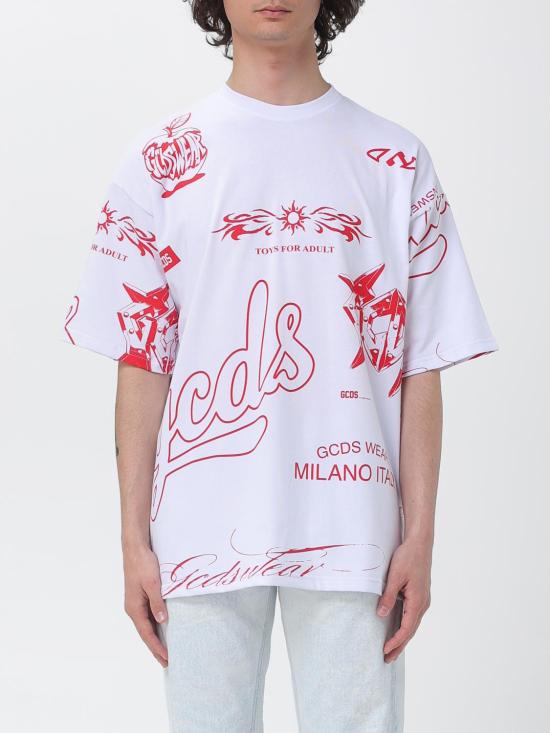 26SS 지씨디에스 반팔 티셔츠 C1MWQC063J079 100R Red