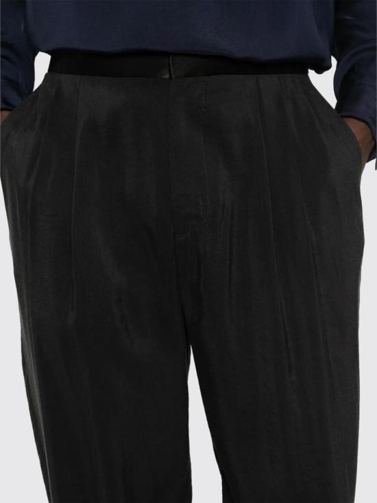 26SS 조르지오 아르마니 스트레이트 팬츠 GM001567TE10081 UC001 Black - GIORGIO ARMANI