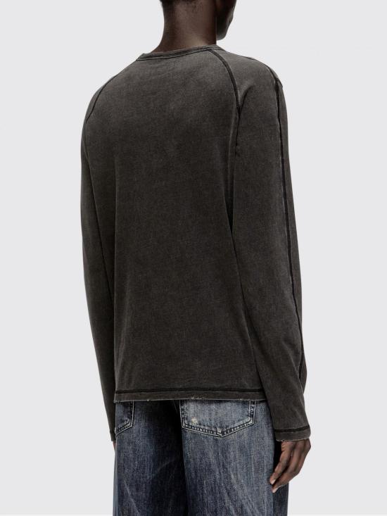 26SS 디젤 반팔 티셔츠 A202690QMBS 02A Black - DIESEL