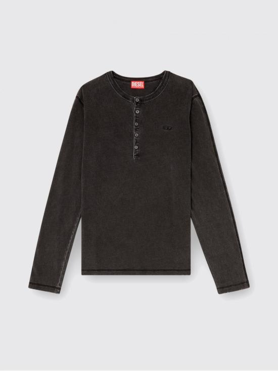 26SS 디젤 반팔 티셔츠 A202690QMBS 02A Black - DIESEL