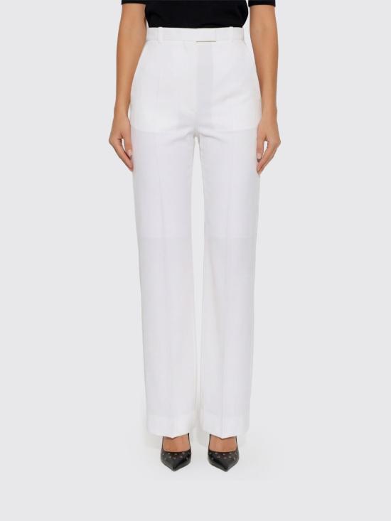 26SS 알렉산더 맥퀸 스트레이트 팬츠 858534QJAAC 9016 White