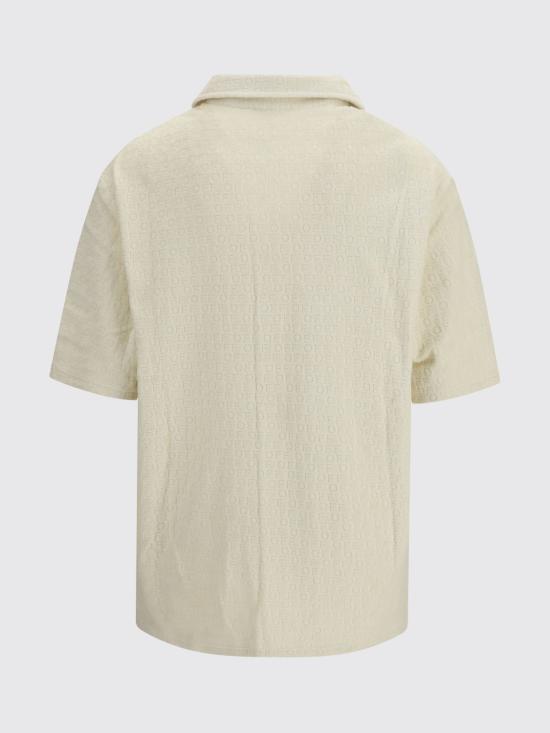 26SS 오프화이트 반팔 셔츠 44MGG013C9J0010 A00 Yellow Cream - OFF WHITE