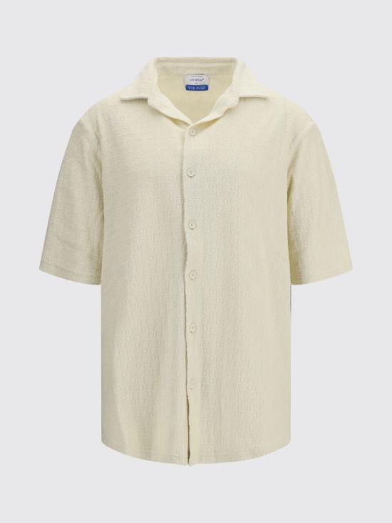 26SS 오프화이트 반팔 셔츠 44MGG013C9J0010 A00 Yellow Cream - OFF WHITE