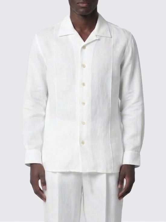 26SS 브루넬로 쿠치넬리 이지 핏 리넨 셔츠 MM6840618 C001 White