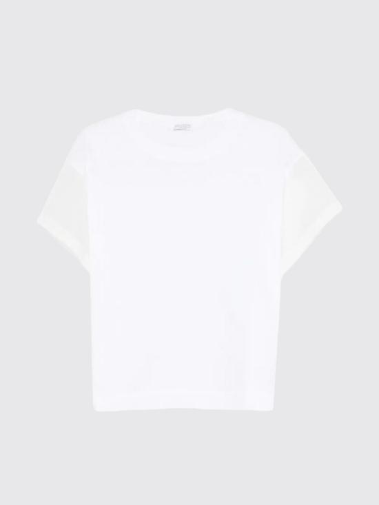 26SS 브루넬로 쿠치넬리 반팔 티셔츠 M0T81BX800 C6159 White - BRUNELLO CUCINELLI