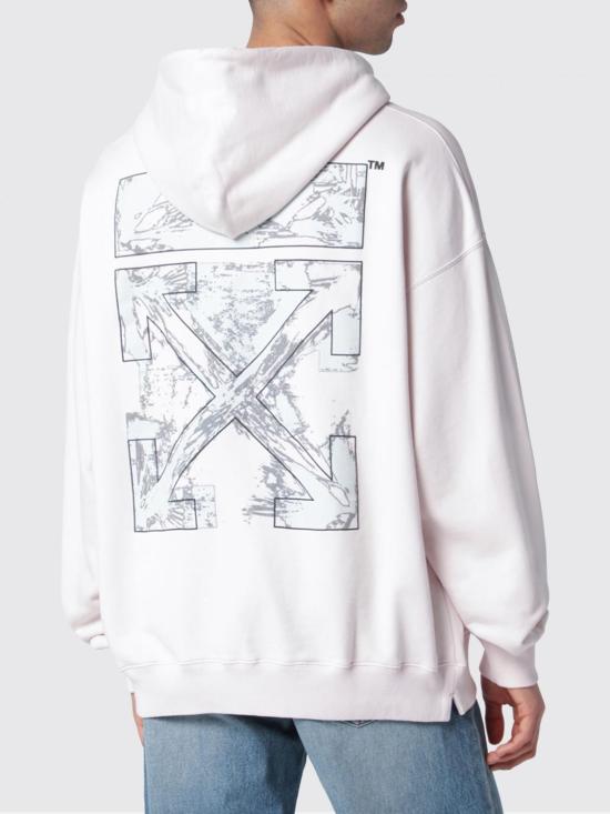 26SS 오프화이트 후드 티셔츠 OMBB085S26FLE00J 6080 Pink - OFF WHITE