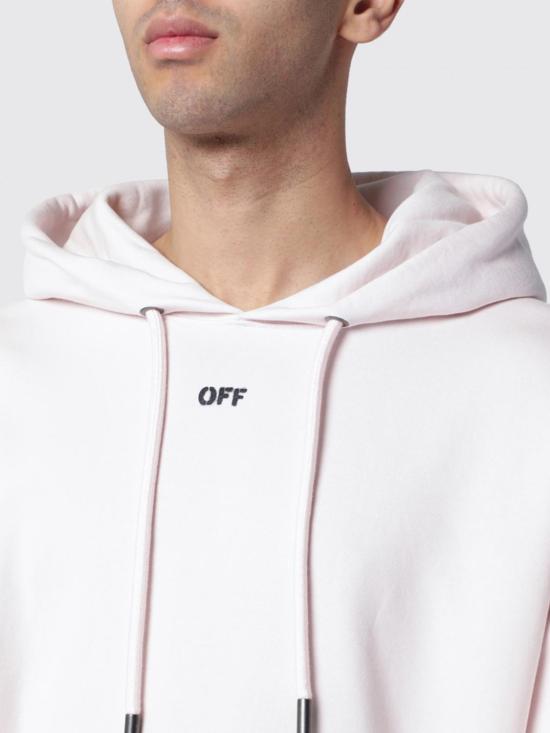 26SS 오프화이트 후드 티셔츠 OMBB085S26FLE00J 6080 Pink - OFF WHITE