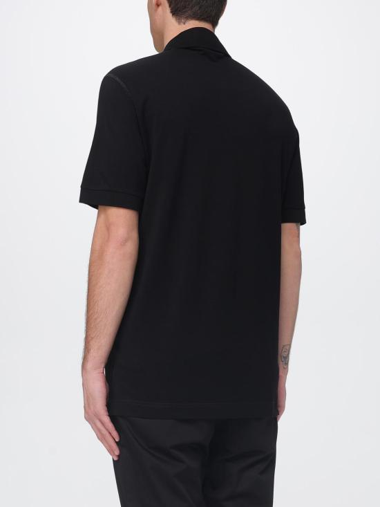 26SS 돌체앤가바나 브랜디드 태그 코튼 피케 폴로 셔츠 G8PL4TG7P1D N0000 Black - DOLCE & GABBANA