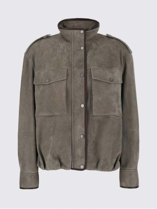 26SS 브루넬로 쿠치넬리 모닐리 쿠튀르 스웨이드 자켓 MPCAI7787 C8850 Brown - BRUNELLO CUCINELLI