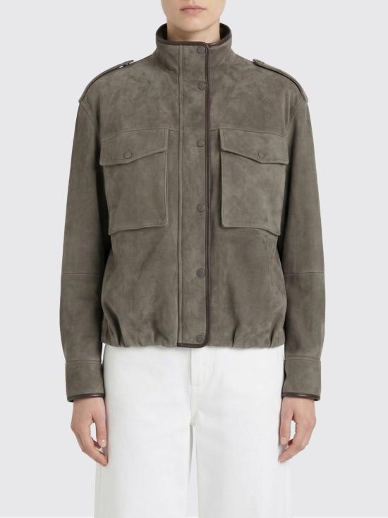 26SS 브루넬로 쿠치넬리 모닐리 쿠튀르 스웨이드 자켓 MPCAI7787 C8850 Brown