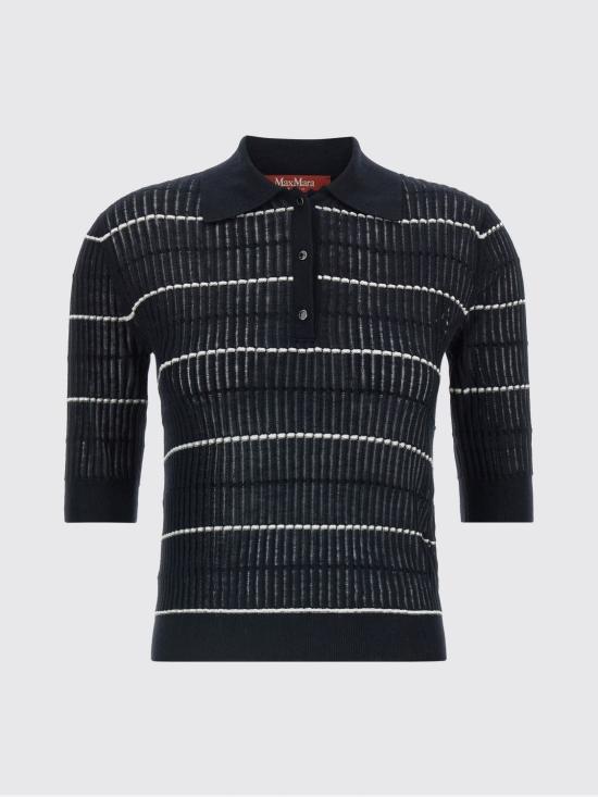 26SS 막스마라 스튜디오 폴로 티셔츠 2616361051600 014 Blue - MAX MARA STUDIO