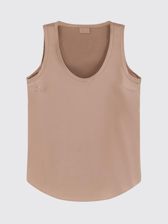 26SS 브루넬로 쿠치넬리 실크 탱크 탑 M0C59E0600 C9237 Bronze - BRUNELLO CUCINELLI