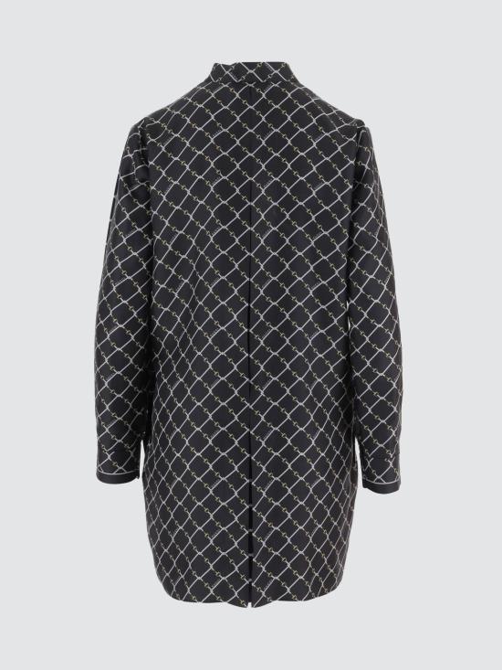 26SS 구찌 프린트 실크 트윌 드레스 853056ZAUM1 1173 Black - GUCCI