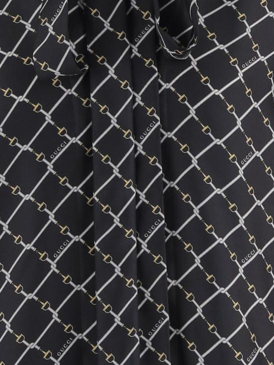 26SS 구찌 프린트 실크 트윌 드레스 853056ZAUM1 1173 Black - GUCCI