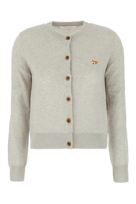 26SS 메종키츠네 베이비 폭스 메리노 레귤러 가디건 PW00502KT1181 H120 LIGHT GREY MELANGE