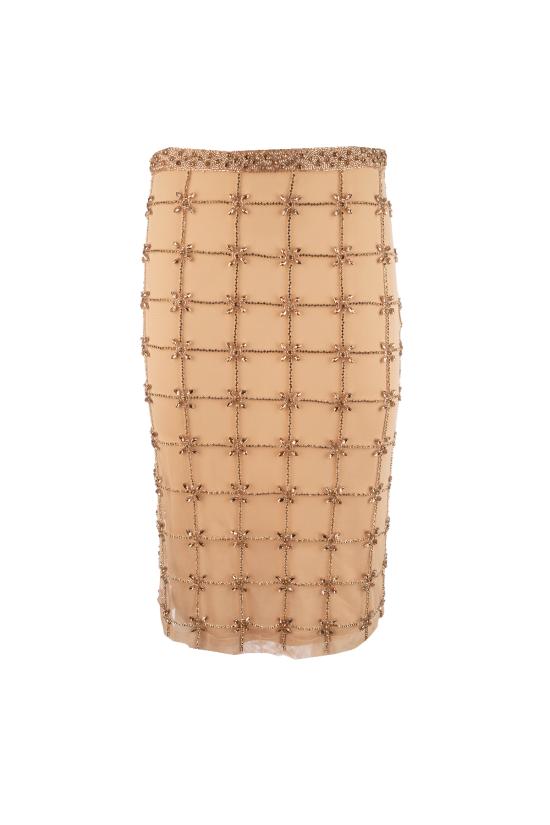 26SS 핑코 미디 스커트 106031A32B ZN6 NUDO CRYSTAL