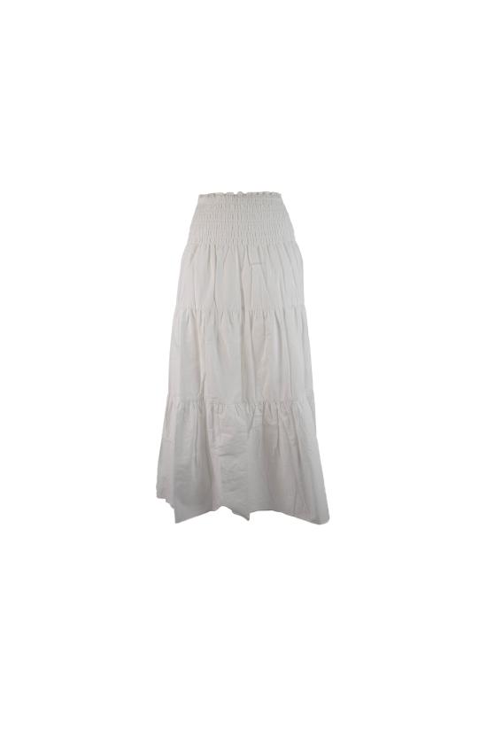 26SS 마이클 코어스 롱 스커트 MS673BFKLZ 100 WHITE