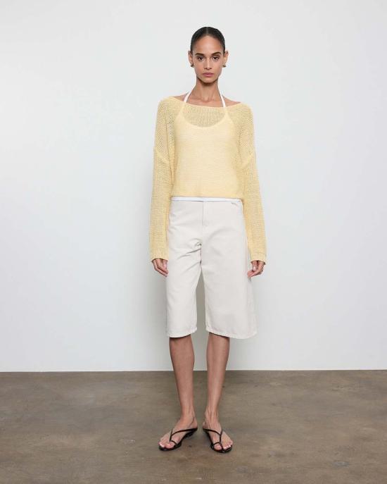  엔자 코스타 스웨터 Enza Costa 오픈 니트 바토 - ENZA COSTA