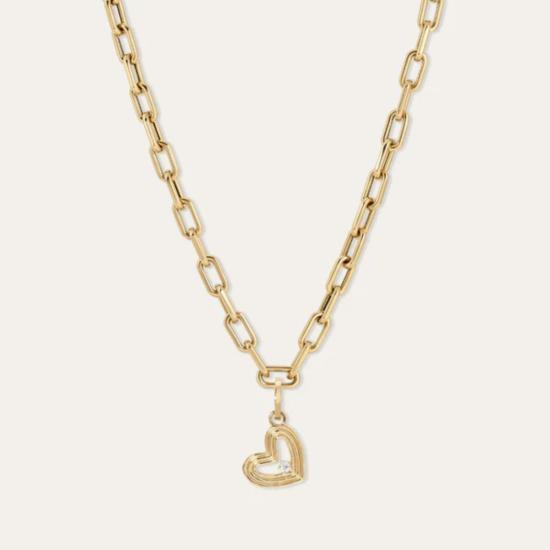  Adina Reyter 목걸이/팬던트 아디나 레이터 그루비 라지 다이아몬드 하트 참 - ADINA REYTER