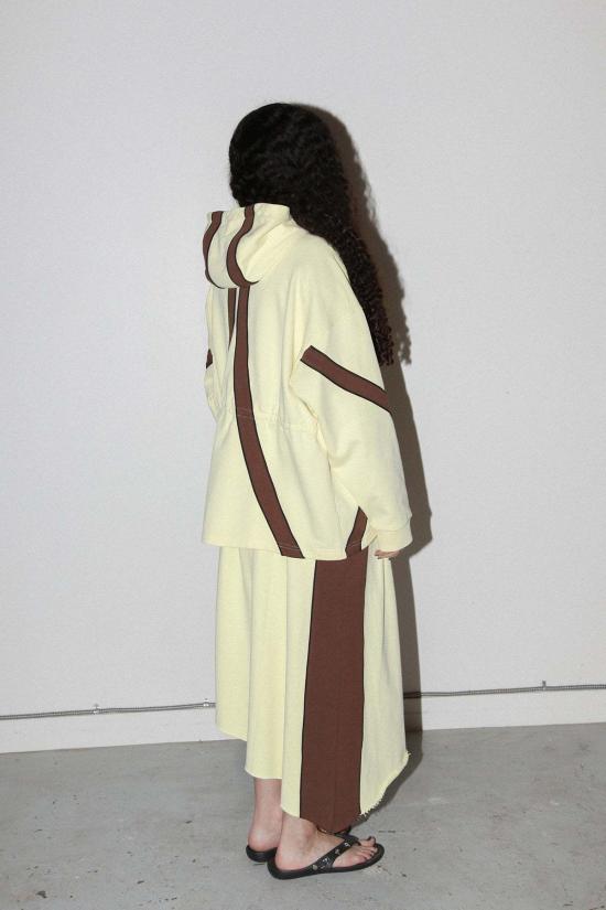  케이코 스웨터 Kk Co 오가닉 지퍼 후드티 레몬색 - KKCO