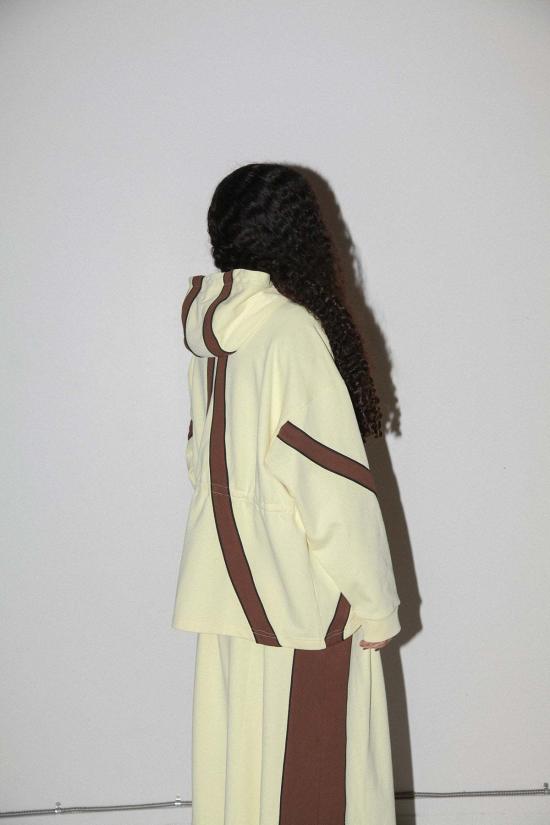  케이코 스웨터 Kk Co 오가닉 지퍼 후드티 레몬색 - KKCO