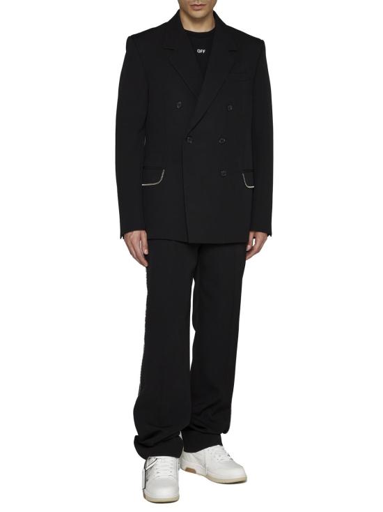  오프화이트 스트레이트 팬츠 오프 화이트 팬츠 블랙 블랙 - OFF WHITE