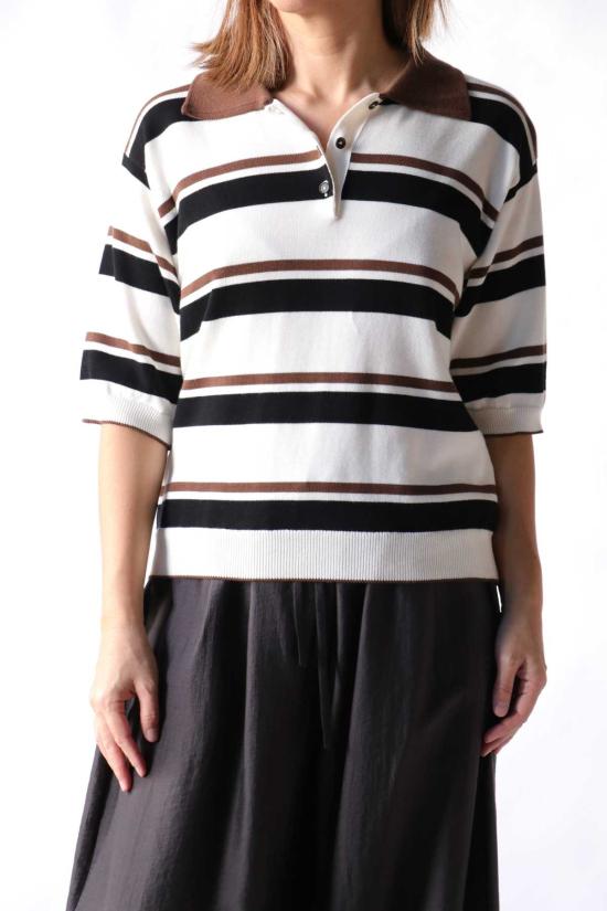  코데라 폴로 티셔츠 오가닉 코튼 스트라이프 폴로