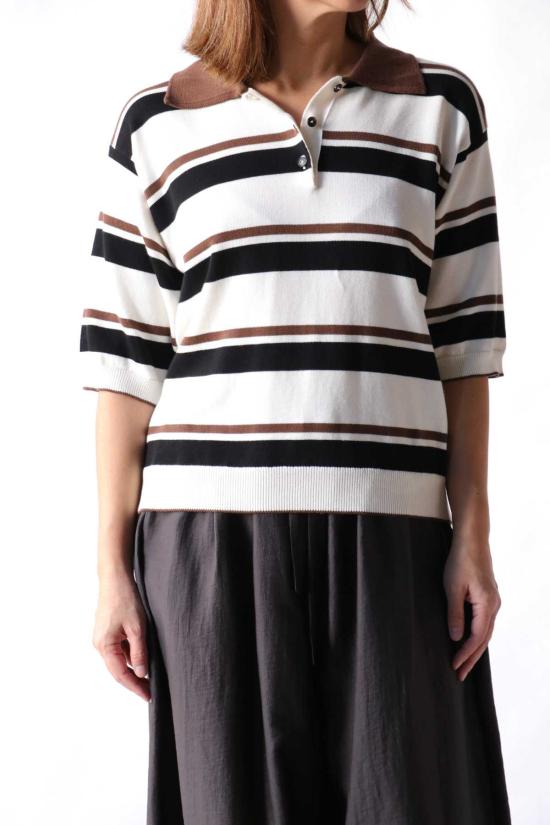  코데라 폴로 티셔츠 오가닉 코튼 스트라이프 폴로 - CORDERA