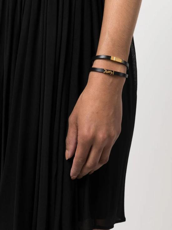 26SS 생로랑 팔찌 745602BL40J 1000 NERO - SAINT LAURENT