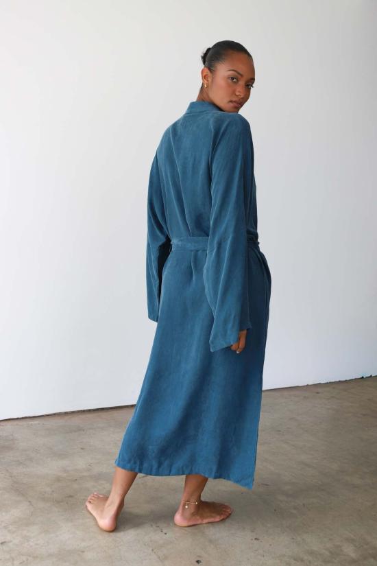  Be Idle 라운지 웨어 The Long Robe Teal - BE IDLE