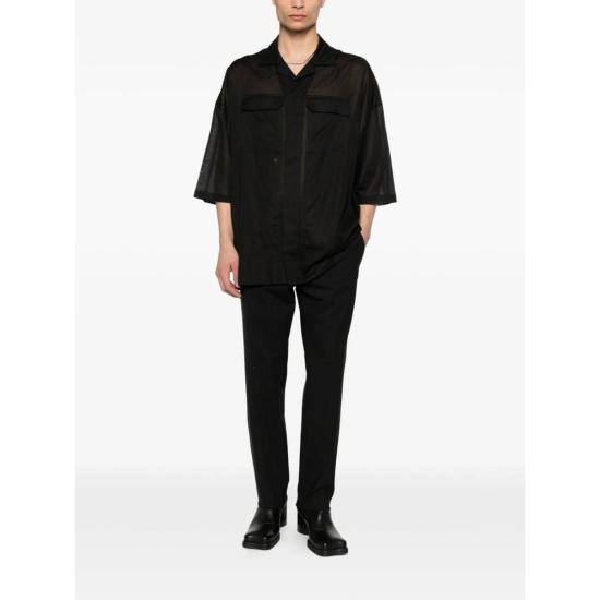  릭 오웬스 스트레이트 팬츠 테이퍼드 레그 테일러드  블랙 - RICK OWENS