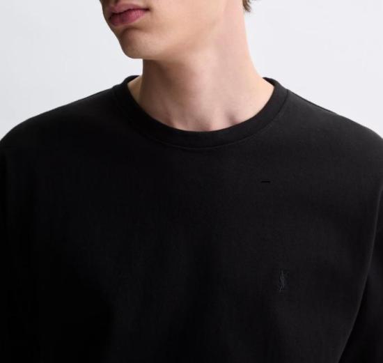 26SS 생로랑 반팔 티셔츠 862769Y38AK 1000 NOIR - SAINT LAURENT