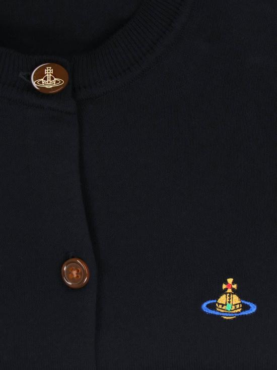  비비안웨스트우드 가디건 비비안 웨스트우드 크롭  스웨터 블랙 - VIVIENNE WESTWOOD