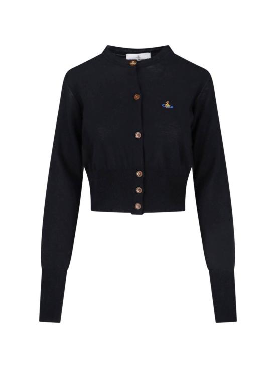 비비안웨스트우드 가디건 비비안 웨스트우드 크롭  스웨터 블랙