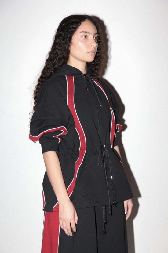  케이코 스웨터 Kk Co 오가닉 지퍼 후드티 오닉스