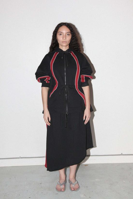  케이코 스웨터 Kk Co 오가닉 지퍼 후드티 오닉스 - KKCO