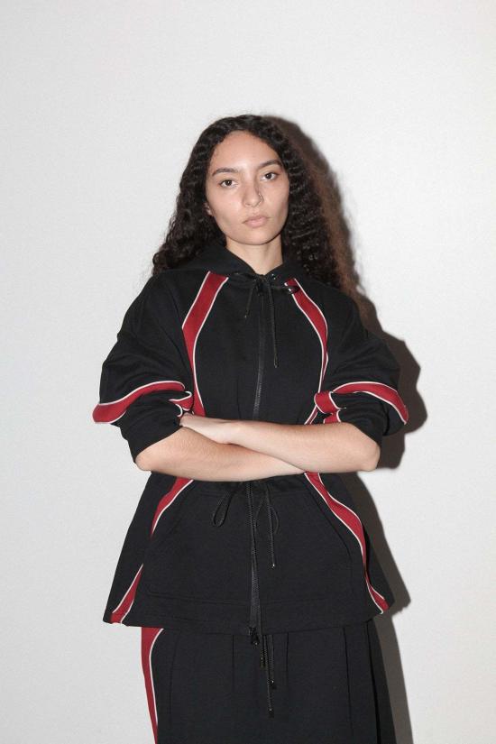  케이코 스웨터 Kk Co 오가닉 지퍼 후드티 오닉스 - KKCO