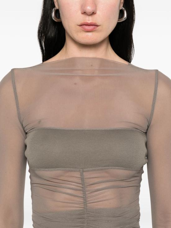 26SS 릭 오웬스 긴팔 티셔츠 RO01F6274 TUSRJA34 Grey - RICK OWENS