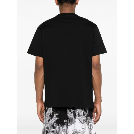 26SS 베르사체 반팔 티셔츠 80GAHE04 CJ00E 899 BLACK DOM - VERSACE